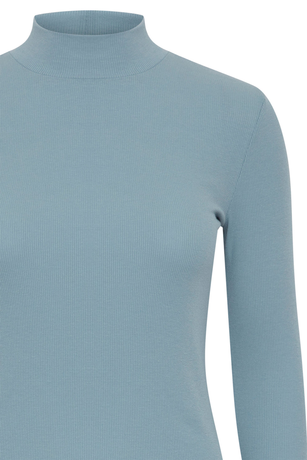 Fransa Frhizamond T-Shirt Mock Turtle Long Sleeve Citadel Blue 20614563 174111 - Shirley Allum Boutique