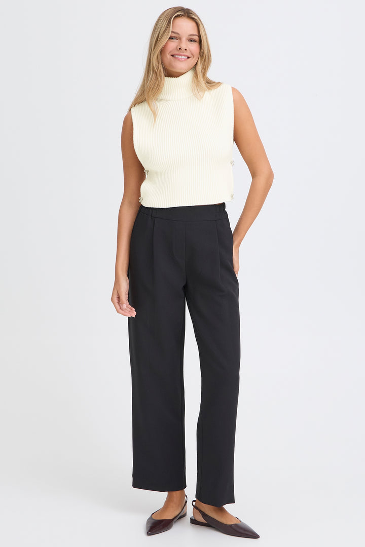 Fransa FRIshal Whisper White Roll Neck Tank Jumper 20617615 110701