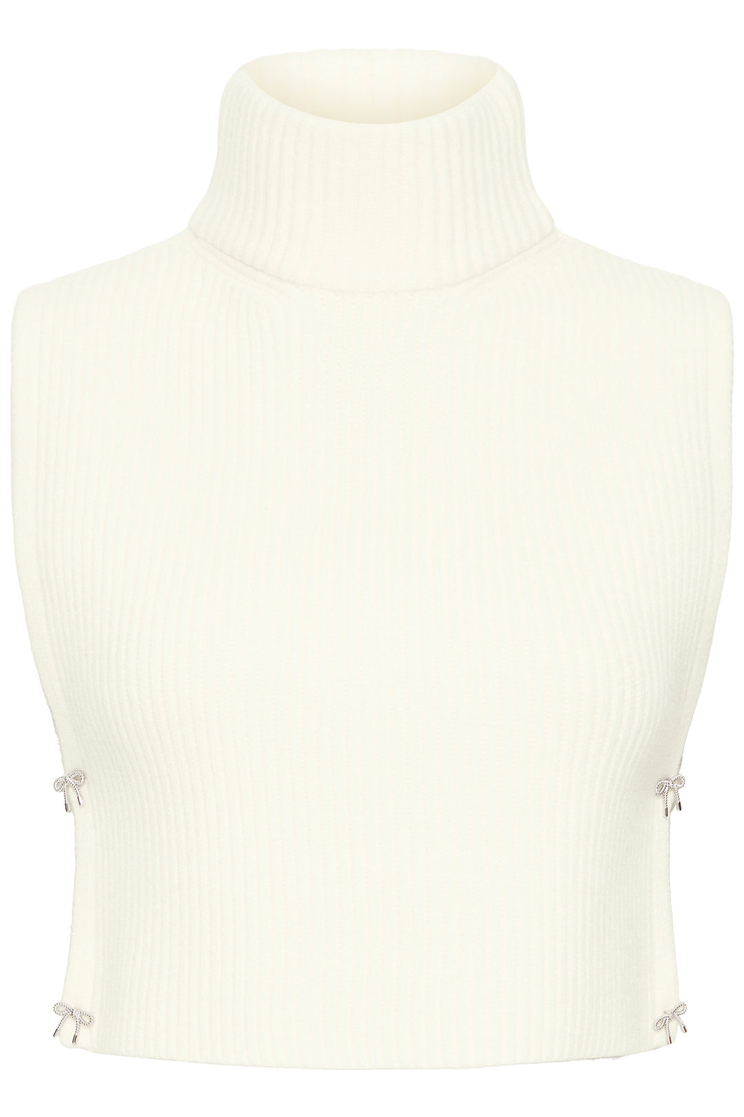 Fransa FRIshal Whisper White Roll Neck Tank Jumper 20617615 110701