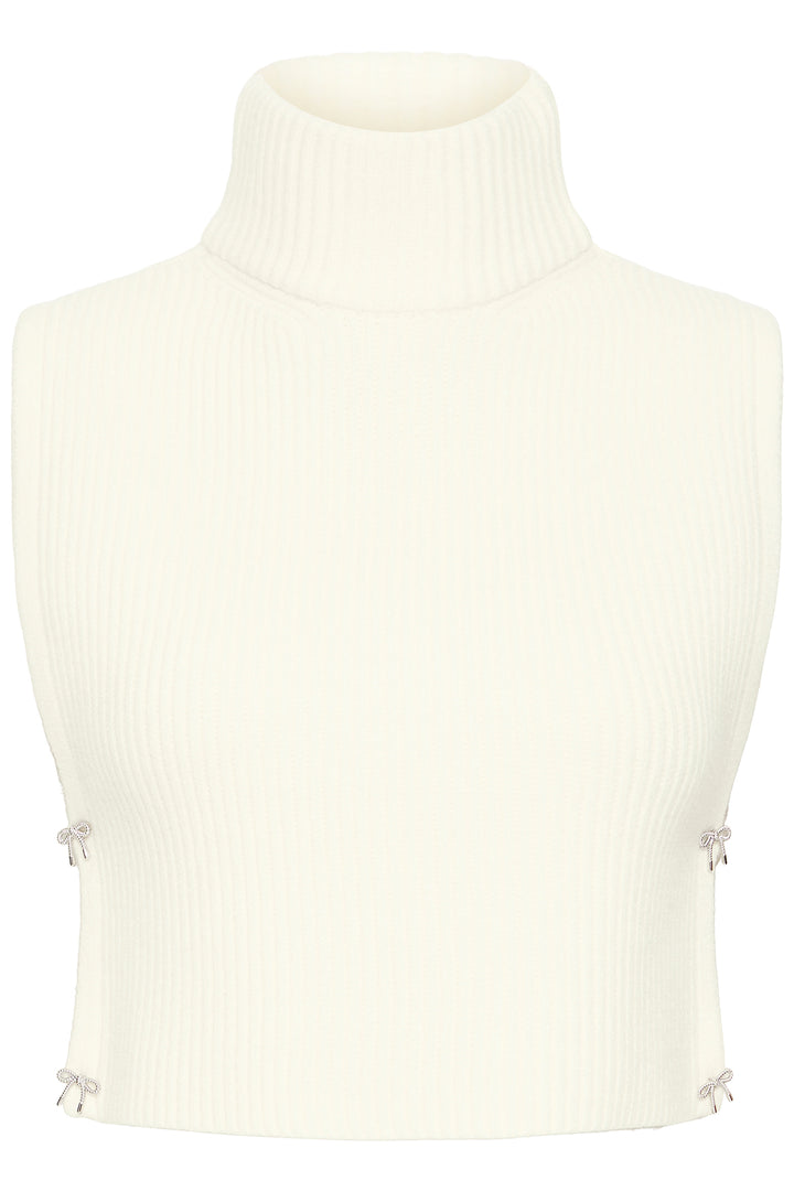 Fransa FRIshal Whisper White Roll Neck Tank Jumper 20617615 110701