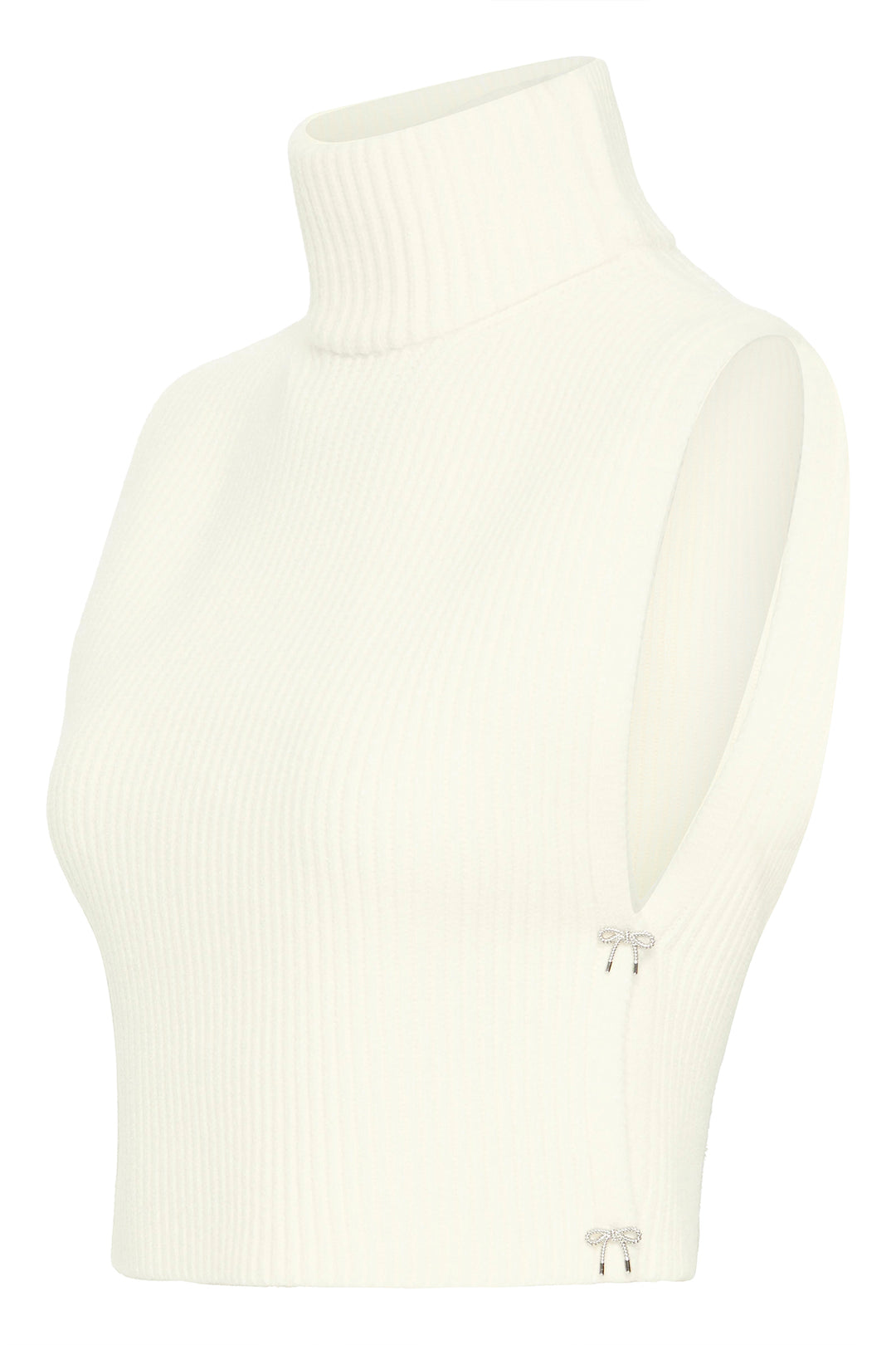 Fransa FRIshal Whisper White Roll Neck Tank Jumper 20617615 110701
