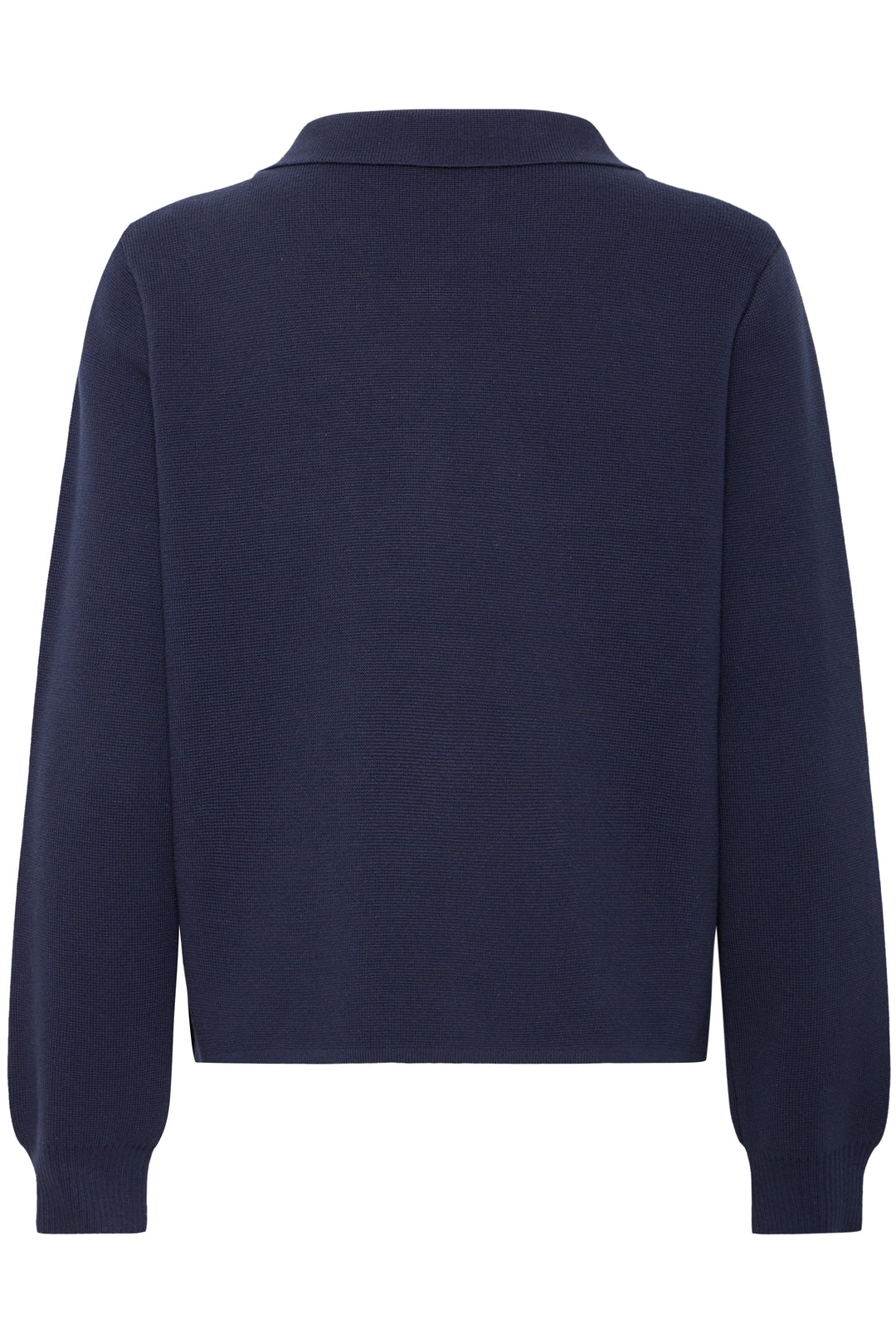 Navy blue sweater on a white background