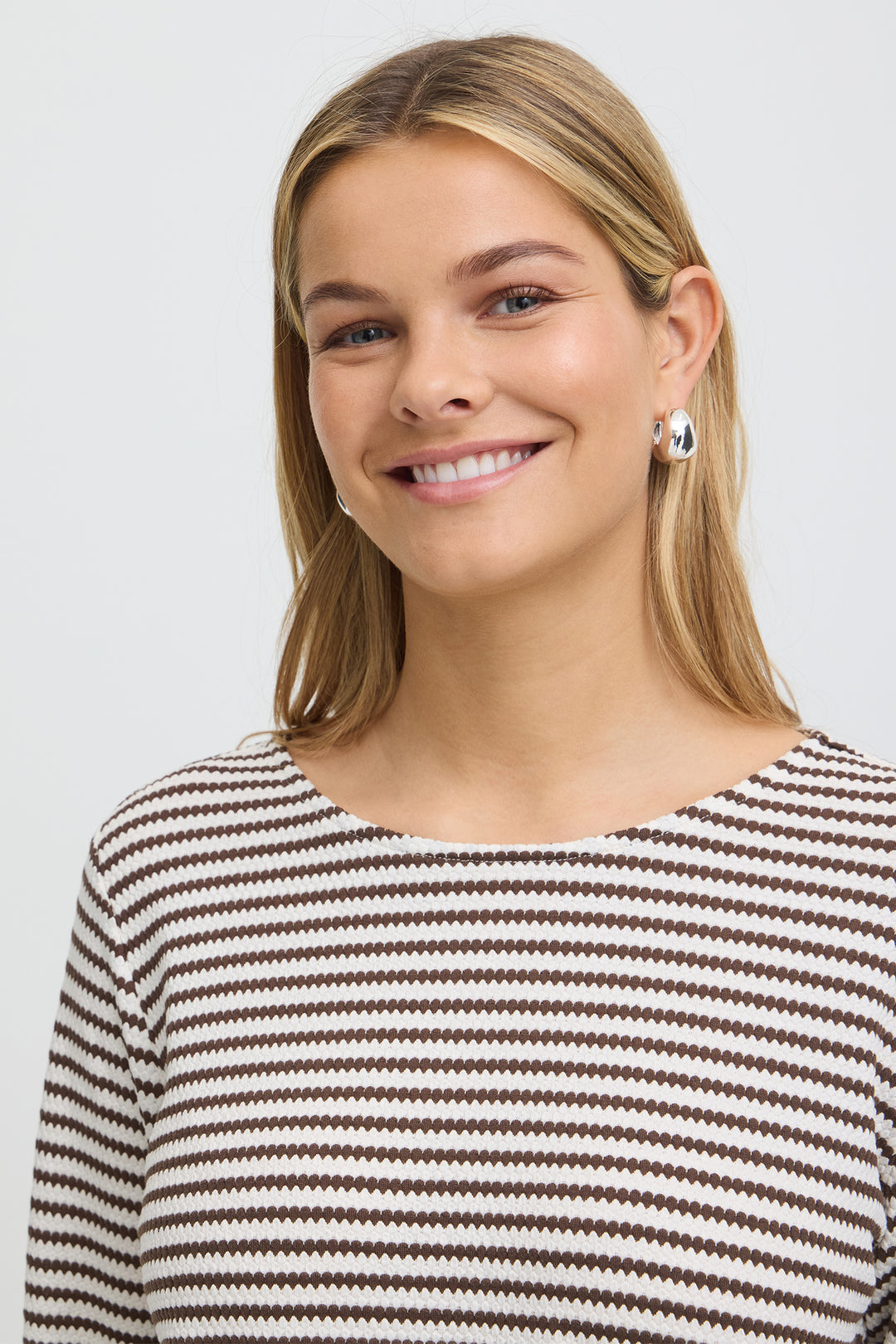 Fransa FRJADE Rain Drum dotted stripe top at Shirley Allum