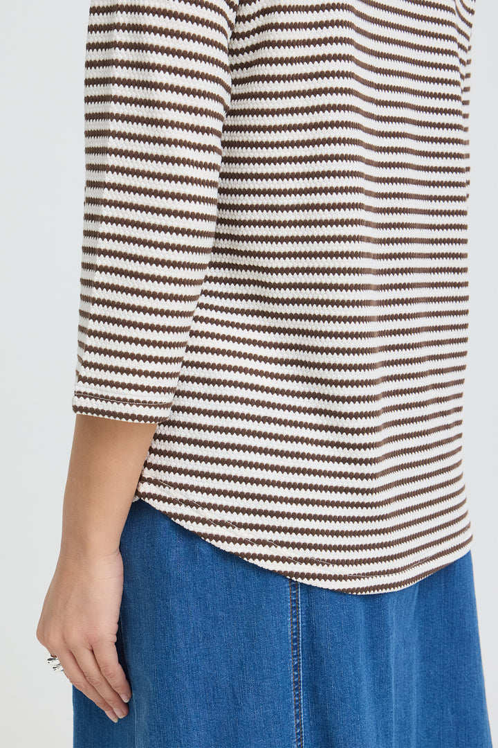 Fransa FRJADE Rain Drum dotted stripe top at Shirley Allum