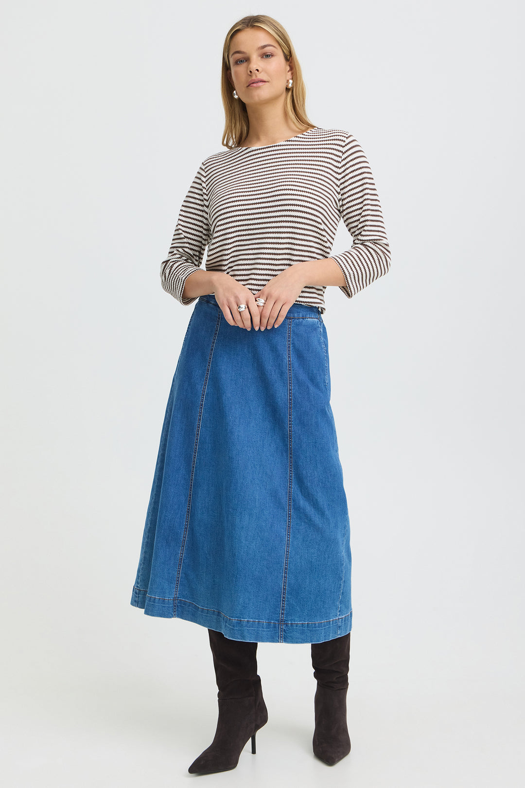 Fransa FRJADE Rain Drum dotted stripe top at Shirley Allum