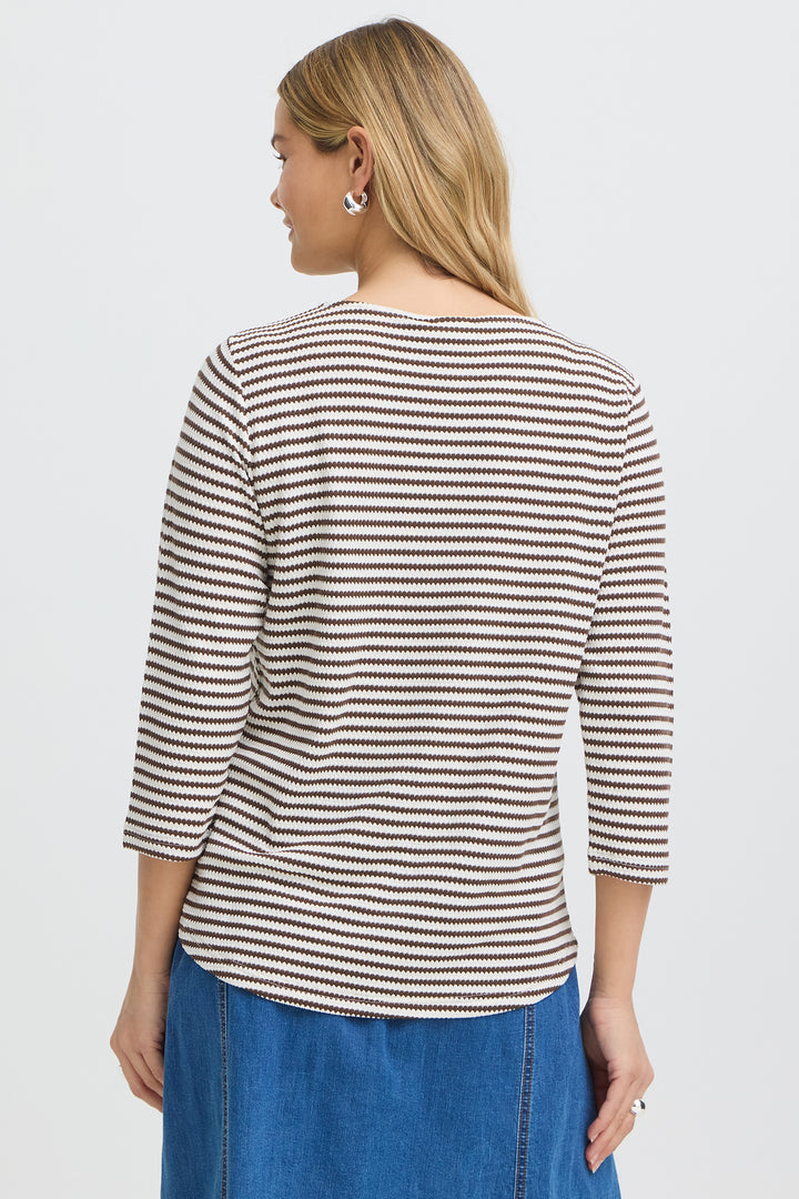 Fransa FRJADE Rain Drum dotted stripe top at Shirley Allum