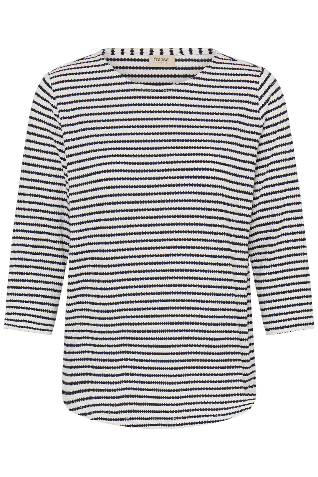 Fransa FRJADE Salute navy stripe top at Shirley Allum