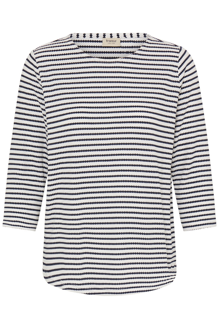Fransa FRJADE Salute navy stripe top at Shirley Allum