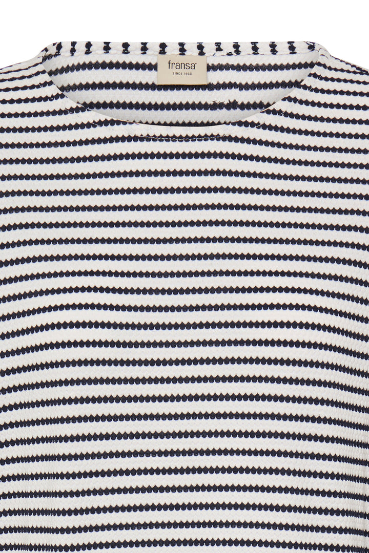 Fransa FRJADE Salute navy stripe top at Shirley Allum