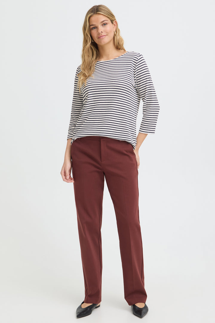 Fransa FRJADE Salute navy stripe top at Shirley Allum