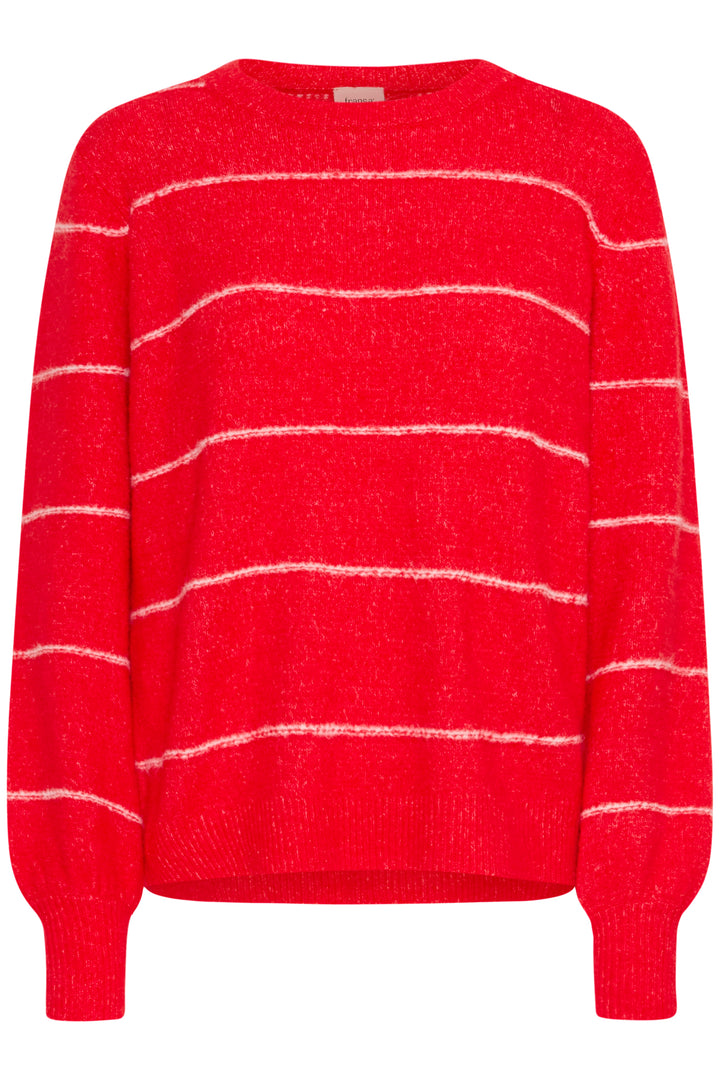 Fransa FRKendra Mars Red Mix Striped Jumper 20615961 205010