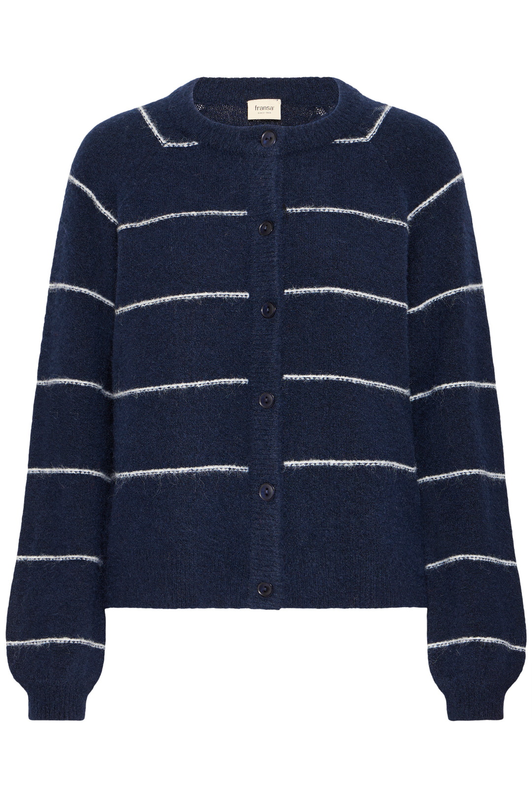 Fransa FRKendra Night Sky Navy Mix Striped Cardigan 20615962 203861