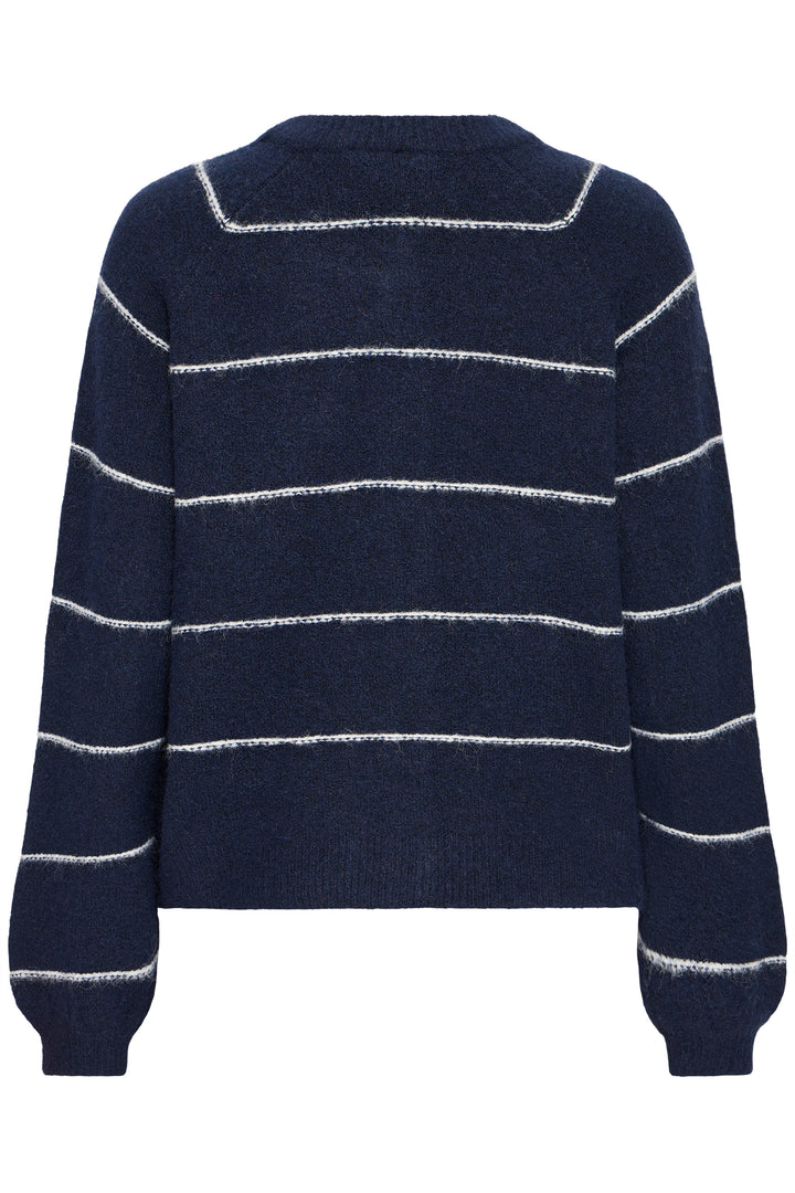 Fransa FRKendra Night Sky Navy Mix Striped Cardigan 20615962 203861