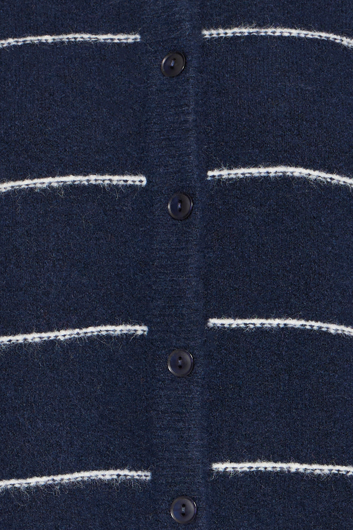 Fransa FRKendra Night Sky Navy Mix Striped Cardigan 20615962 203861