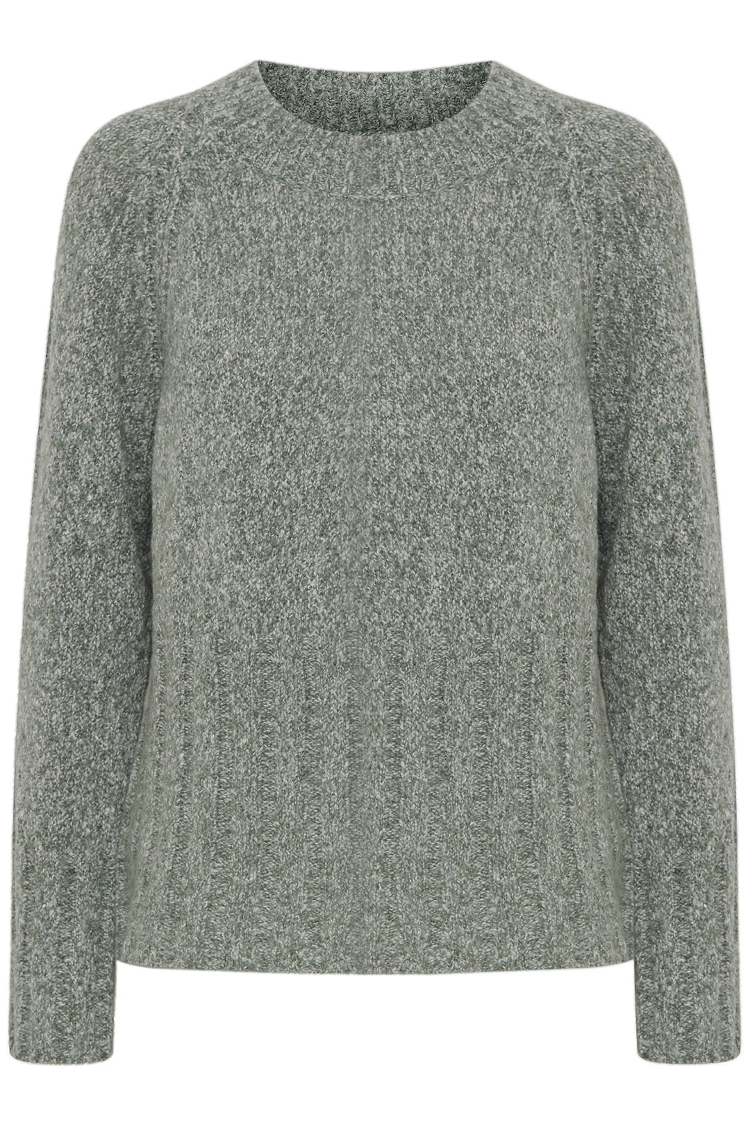 Fransa Frlouis Jumper Green Bay Melange 20614267-1658101 - Shirley Allum Boutique