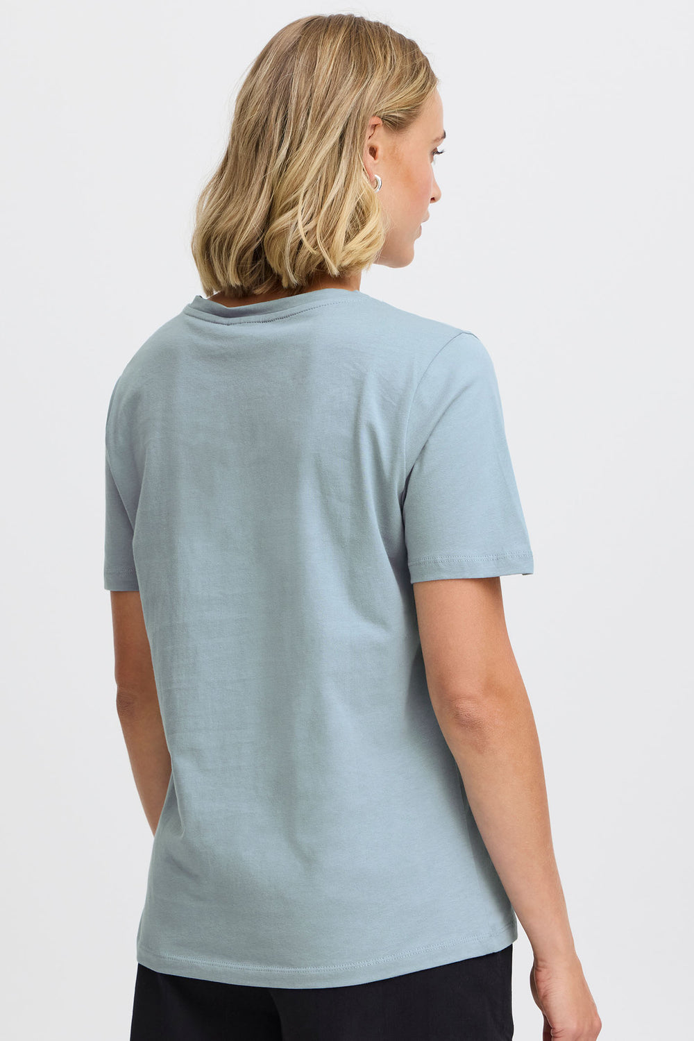 Fransa Frlove T-Shirt Love Logo Citadel Blue 20615287 203529 - Shirley Allum Boutique