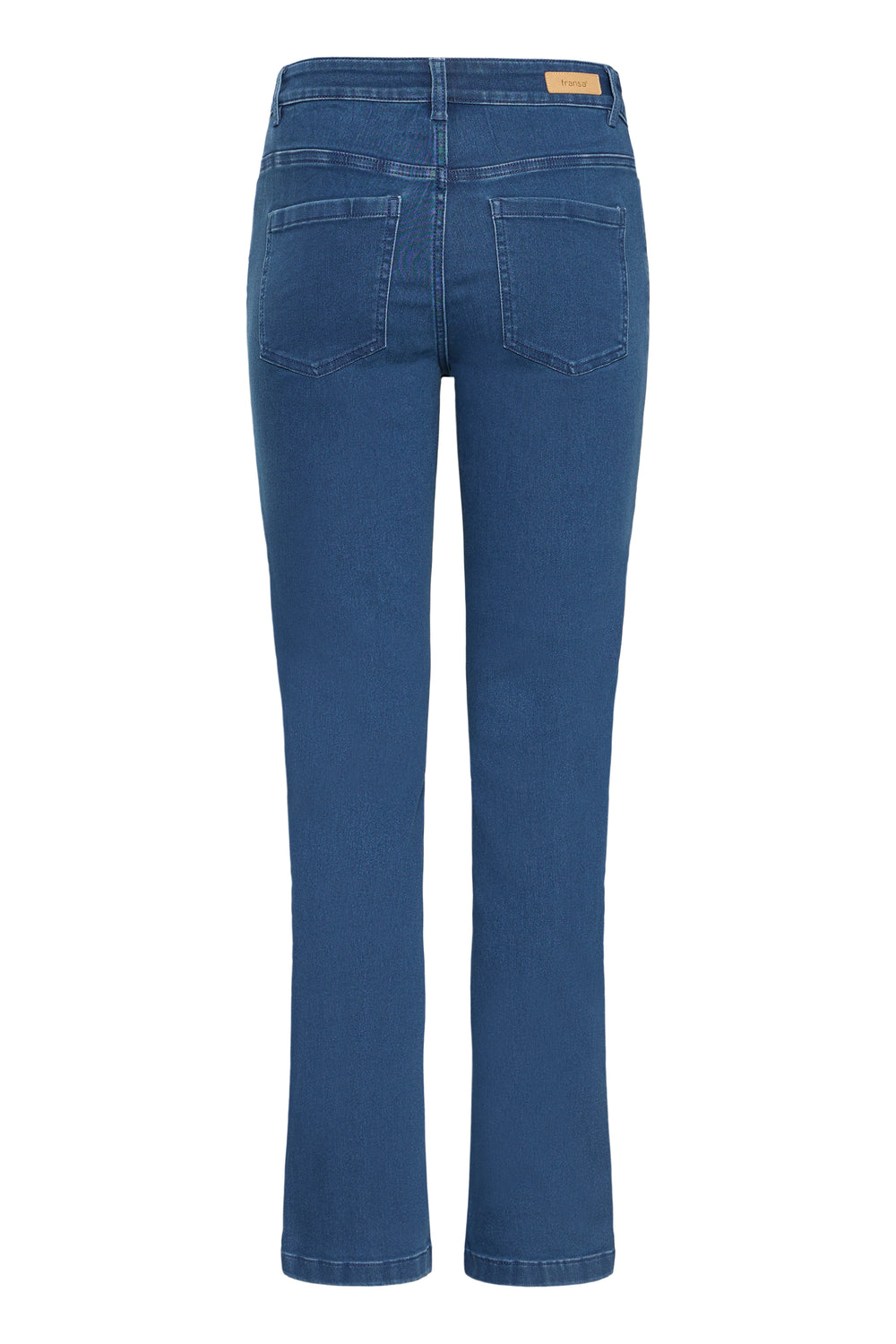 Blue jeans on a white background