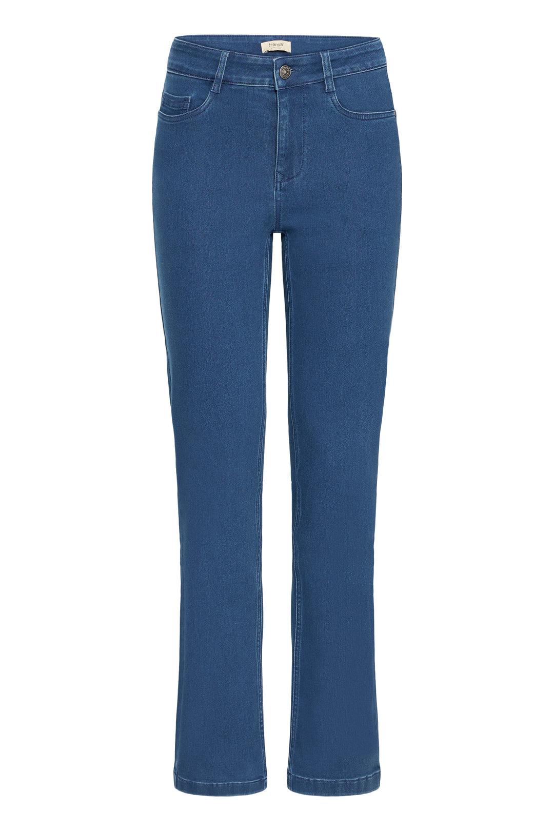 Blue jeans on a white background