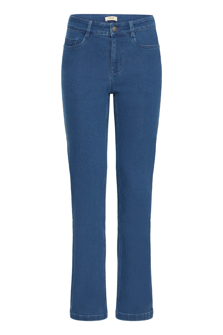 Blue jeans on a white background