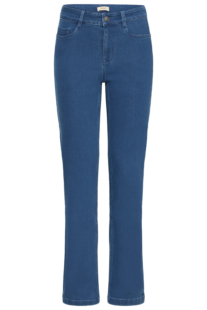 Fransa FRLuxe Mid Blue Straight Leg Jeans 20613554 200988 - Shirley Allum Boutique
