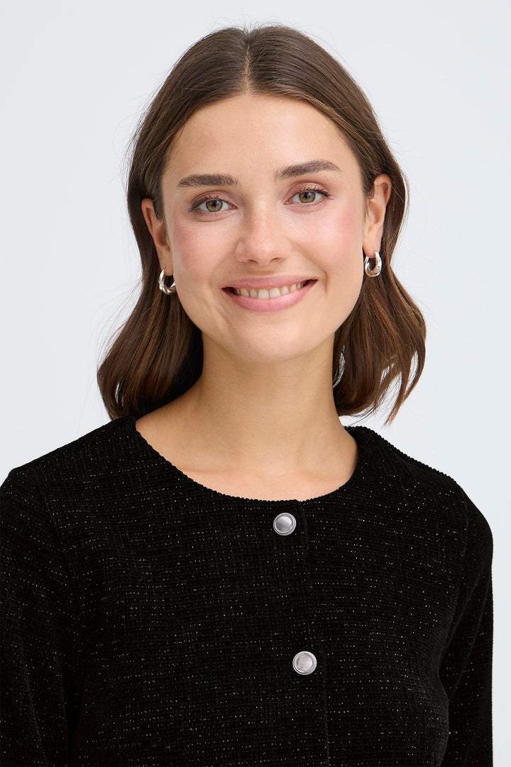 Fransa FRMalaya Meteorite Black Glitter Jacket 20617366 194008