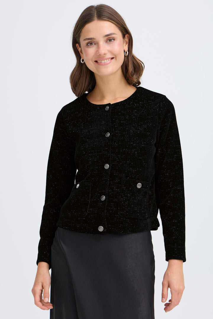 Fransa FRMalaya Meteorite Black Glitter Jacket 20617366 194008