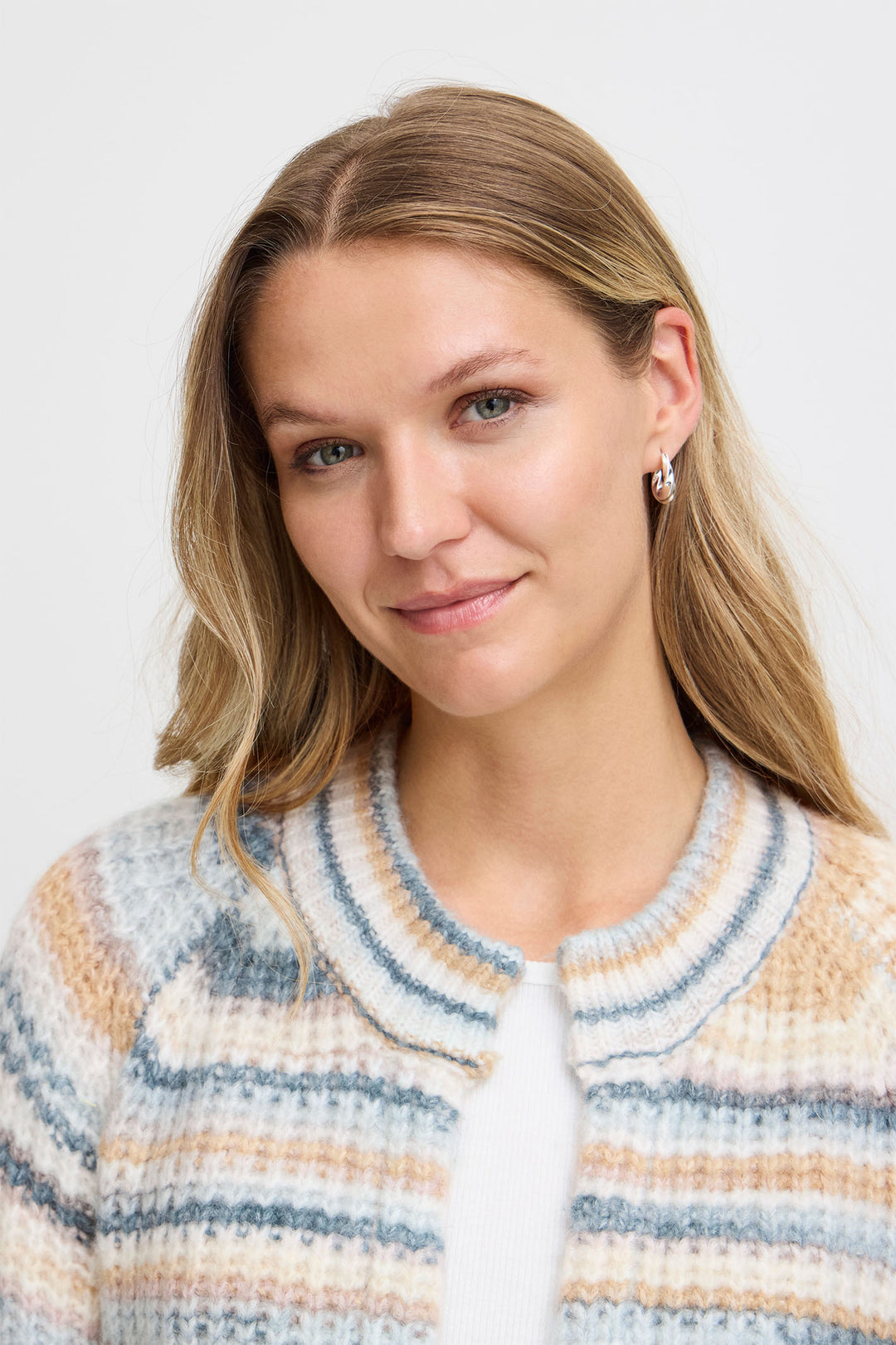 Fransa Frmanny Cardigan Citadel Mix 20615056 203529 - Shirley Allum Boutique