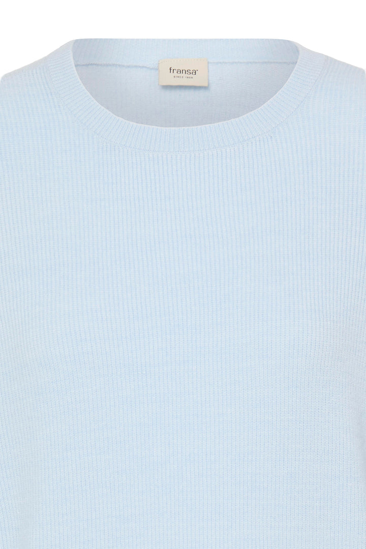 Fransa FRMARIA Ice Water blue jumper at Shirley Allum