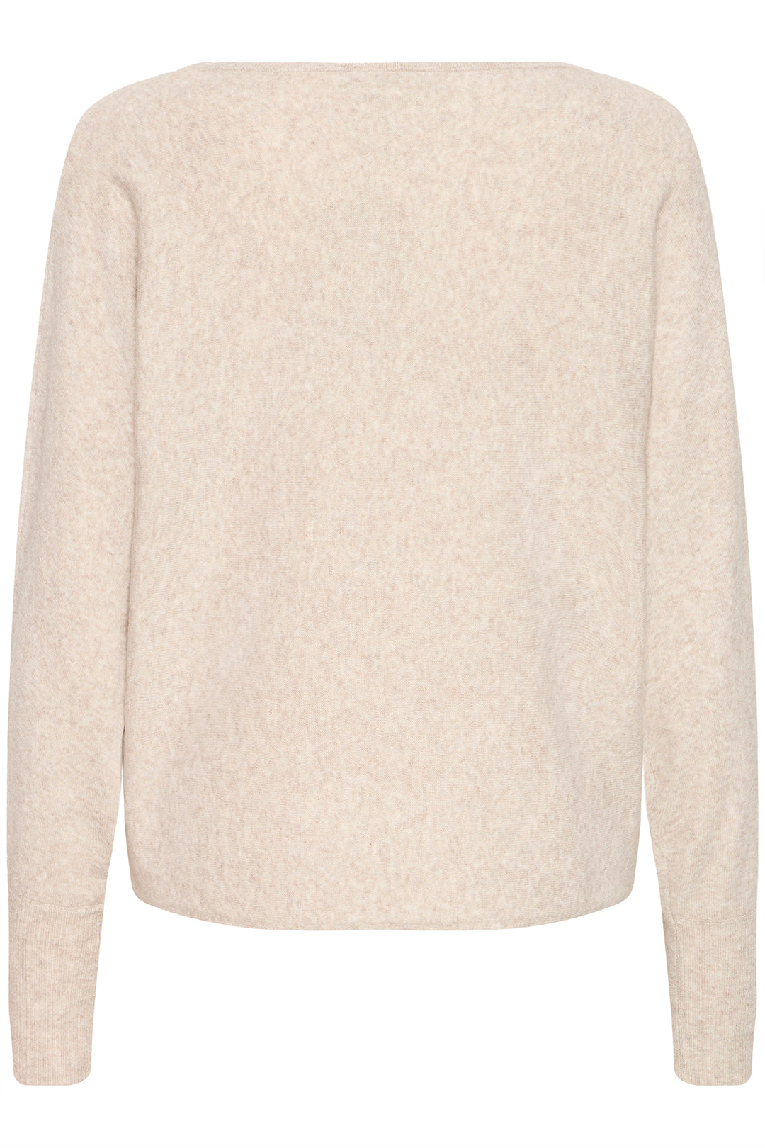 Fransa FRRomina 20617295 1304011 Oatmeal Beige Melange Boat Neck Jumper