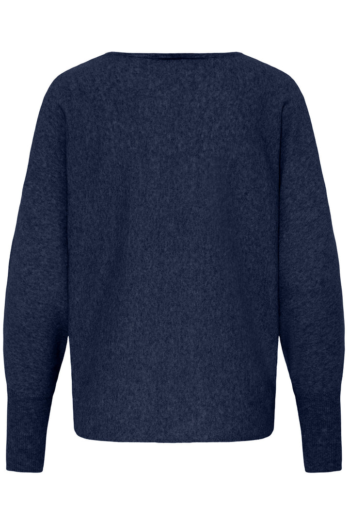 Fransa FRRomina 20617295 1939241 Night Sky Navy Melange Boat Neck Jumper