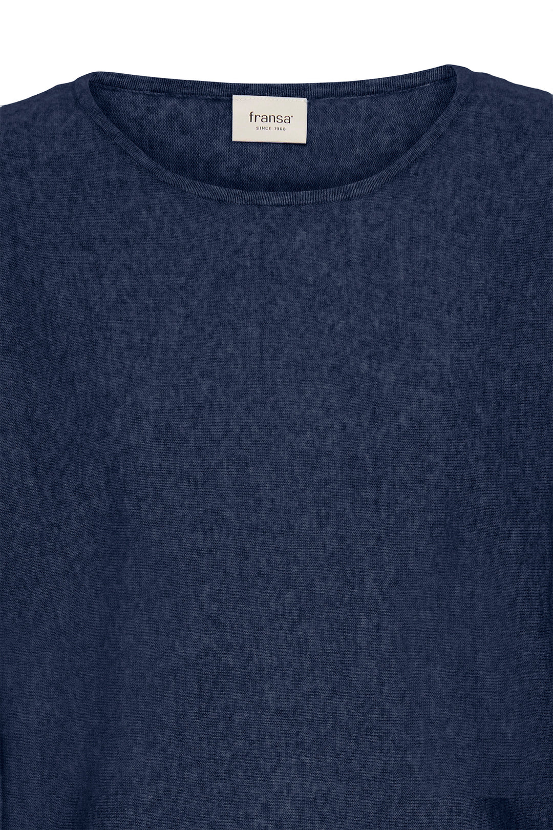 Fransa FRRomina 20617295 1939241 Night Sky Navy Melange Boat Neck Jumper