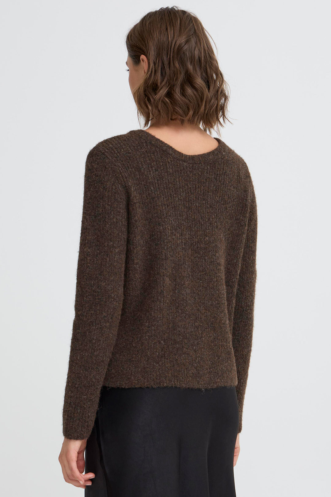 Fransa FRRosanna 20617298 191109 Chocolate Torte Bow Front Cardigan