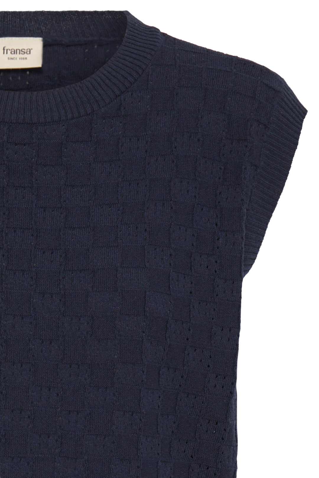 Fransa FRSAMMY Navy Blazer Sleeveless Jumper Vest 20617626 193923