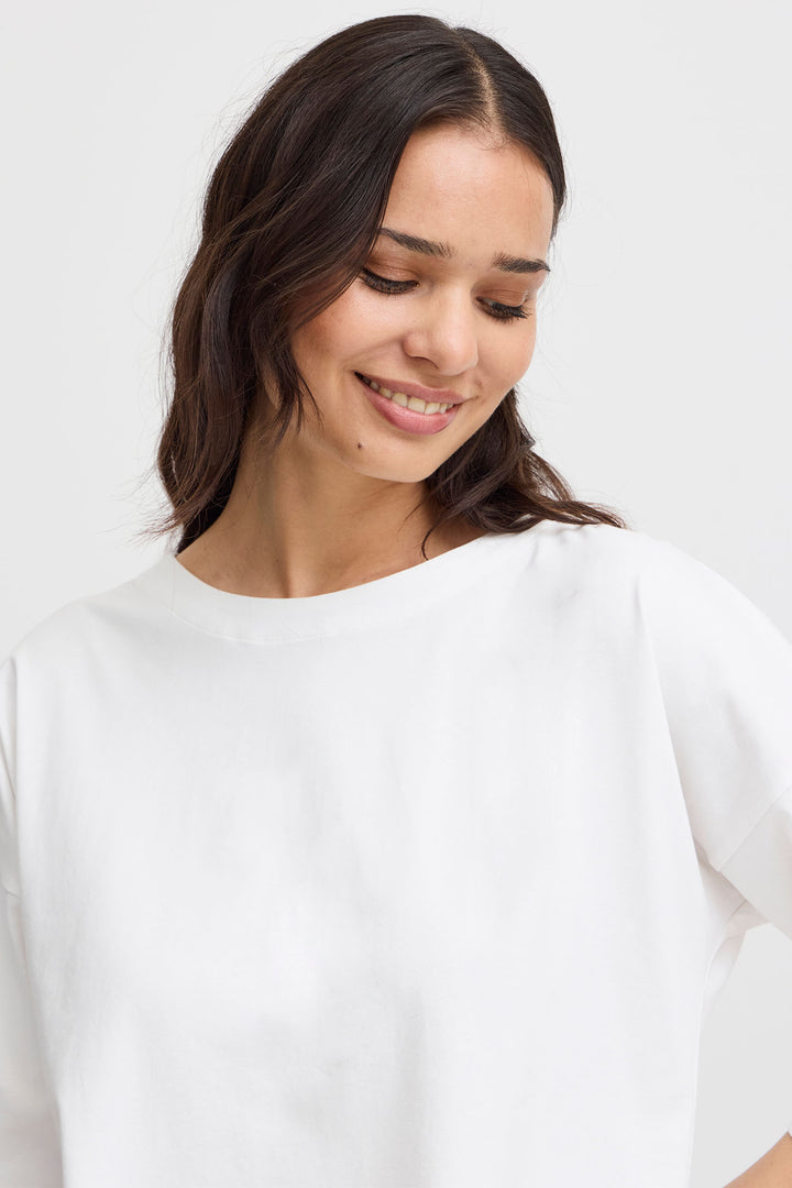 Fransa Frsiva T-shirt Antique White 20614053 110602 - Shirley Allum Boutique