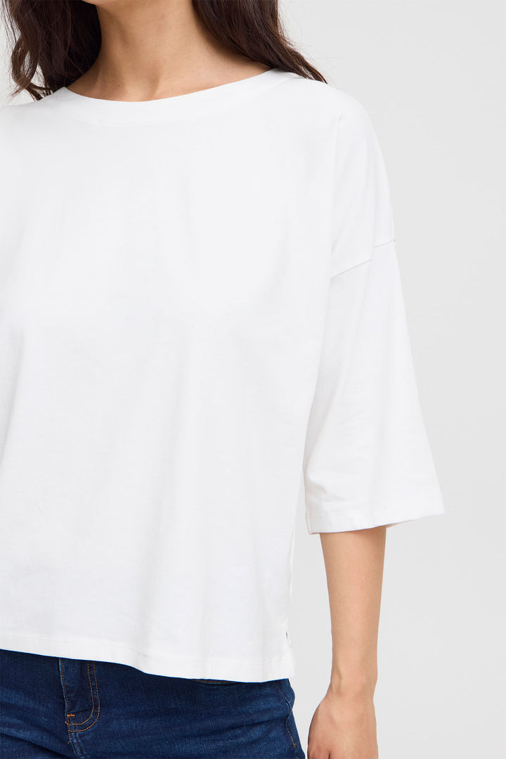 Fransa Frsiva T-shirt Antique White 20614053 110602 - Shirley Allum Boutique