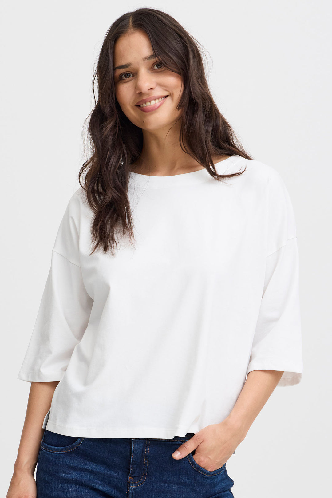 Fransa Frsiva T-shirt Antique White 20614053 110602 - Shirley Allum Boutique