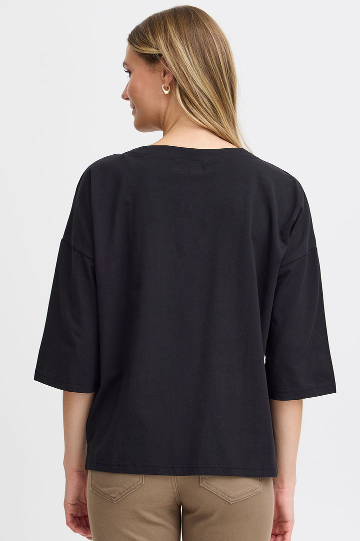 Fransa Frsiva T-shirt Black 20614053 200113 - Shirley Allum Boutique