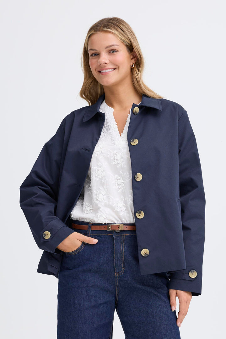 Fransa FRTRINA Navy Blazer Utility Jacket 20617527 193923
