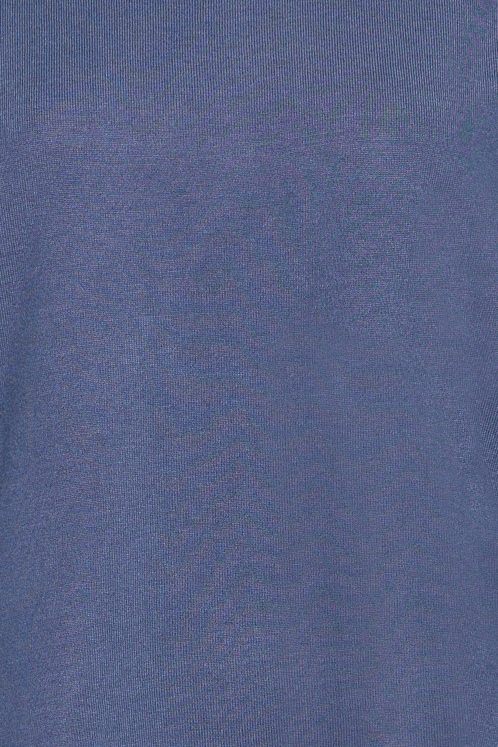 Fransa FRZubasic Bering Sea Blue Boat Neck Stud Shoulder Jumper 20614325 184028