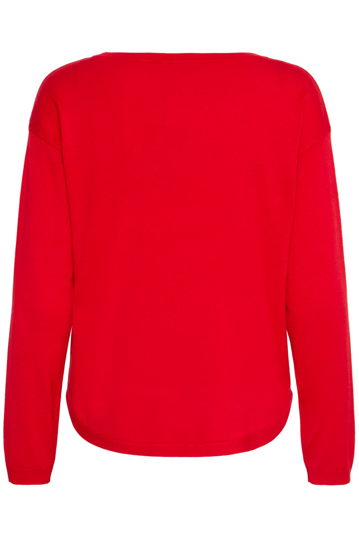 Fransa FRZubasic Mars Red Boat Neck Stud Shoulder Jumper 20614325 181655