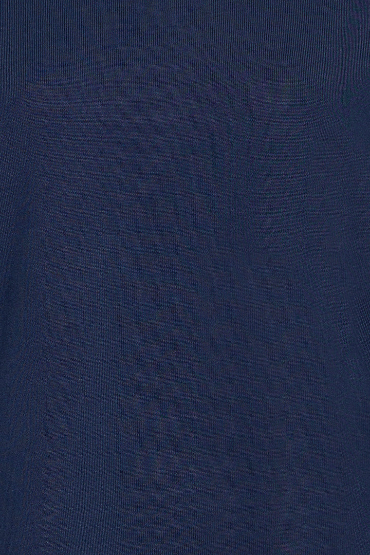 Fransa FRZubasic Navy Blazer Boat Neck Stud Shoulder Jumper 20614325 193923