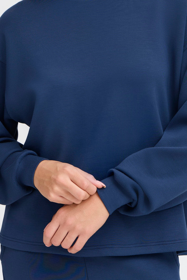 Fransa Jumper FRaurora 2 Navy Blazer 20615558 193923 - Shirley Allum Boutique