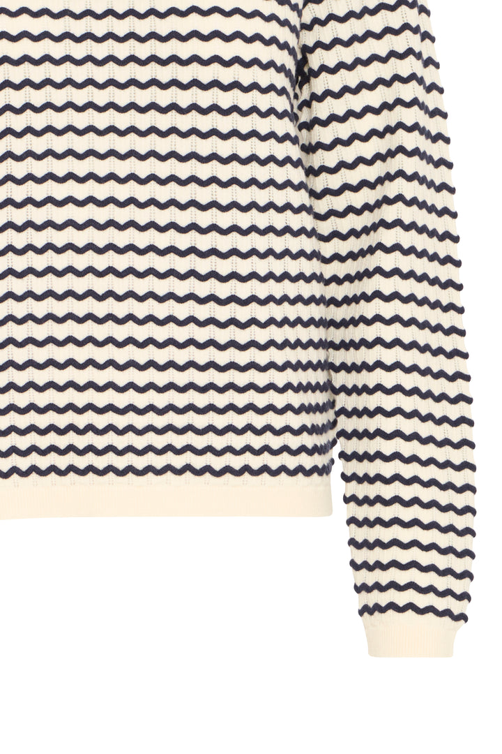 Fransa Jumper FRluma 2 Navy Blazer Mix 20615582 200119 - Shirley Allum Boutique