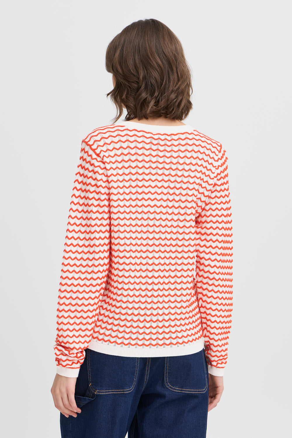 Fransa Jumper FRluma 2 Red Poinsettia Mix 20615582 164515 - Shirley Allum Boutique