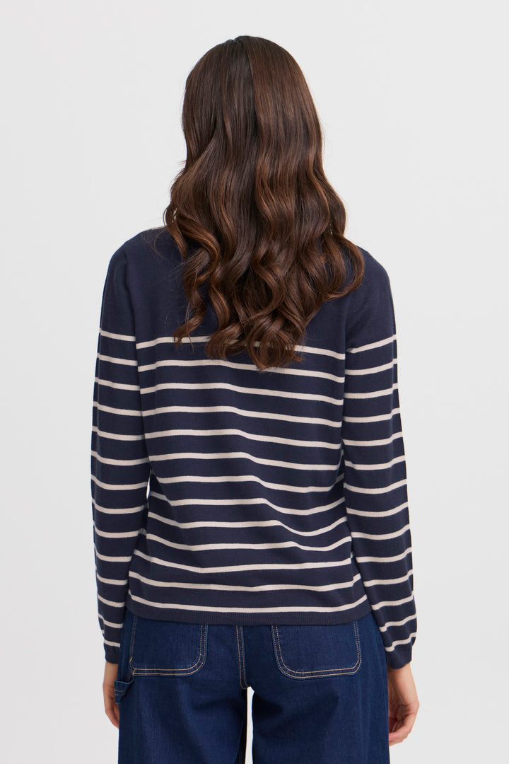 Fransa Jumper FRmelani 13 Navy Blazer Mix 20615295 200119 - Shirley Allum Boutique
