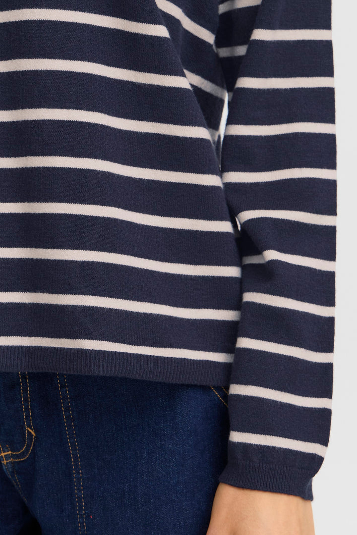 Fransa Jumper FRmelani 13 Navy Blazer Mix 20615295 200119 - Shirley Allum Boutique