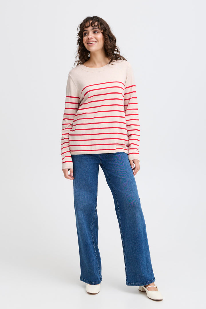 Fransa Jumper FRmelani 13 Poinsettia Mix 20615295 201203 - Shirley Allum Boutique