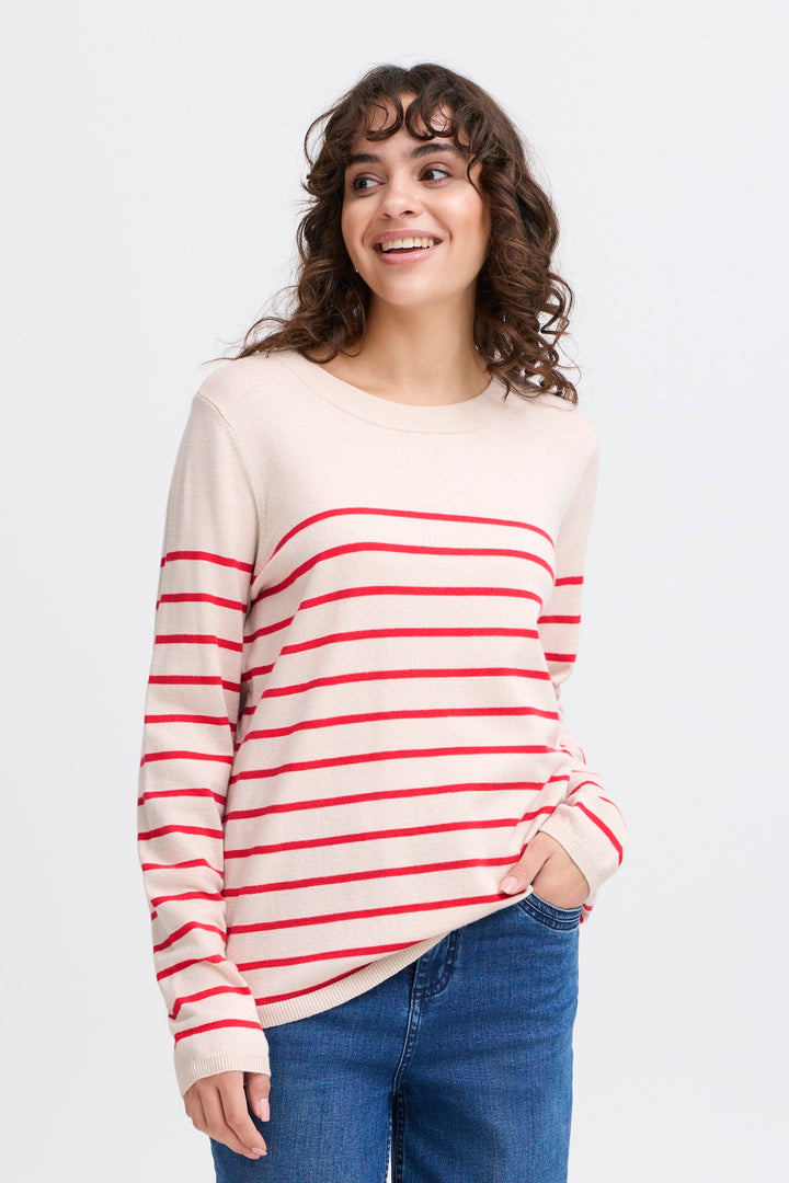 Fransa Jumper FRmelani 13 Poinsettia Mix 20615295 201203 - Shirley Allum Boutique