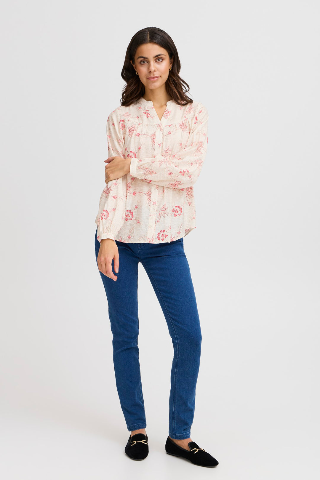 Fransa Shirt FRLela 1 Poinsettia 20615175 - Shirley Allum Boutique