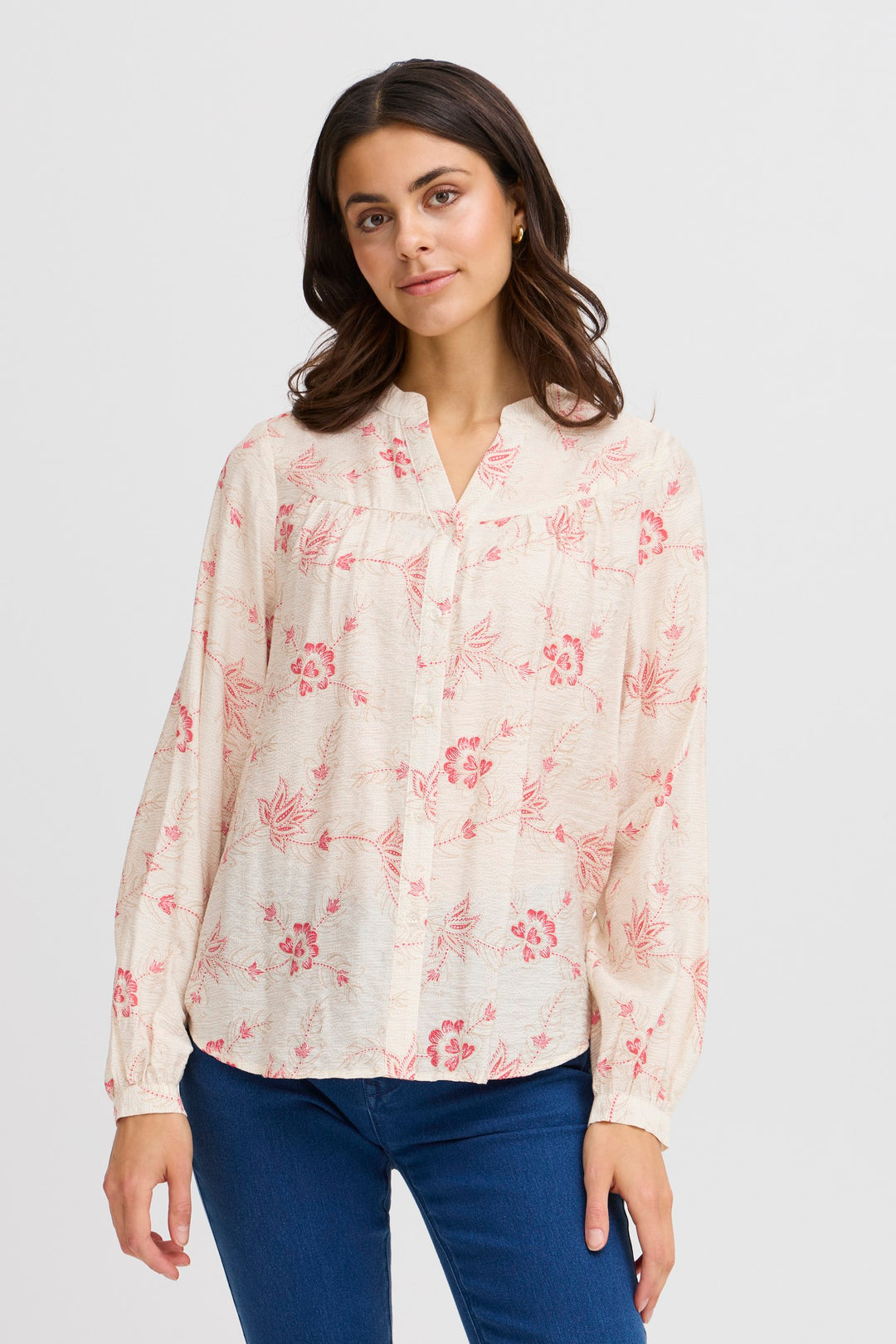 Fransa Shirt FRLela 1 Poinsettia 20615175 - Shirley Allum Boutique